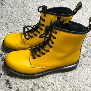 Big girls (size 4) yellow Dr. Martens, worn once.